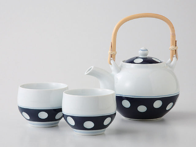 Mizutama Tea Set - Arita Porcelain Teapot & 2 Cups