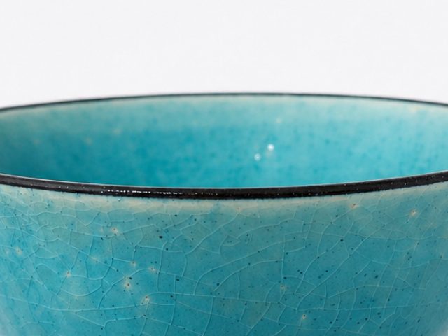 Turquoise bowls set x2 BOWL BOWLS MINO CERAMIC RICE BOWLS SOUP BOWLS