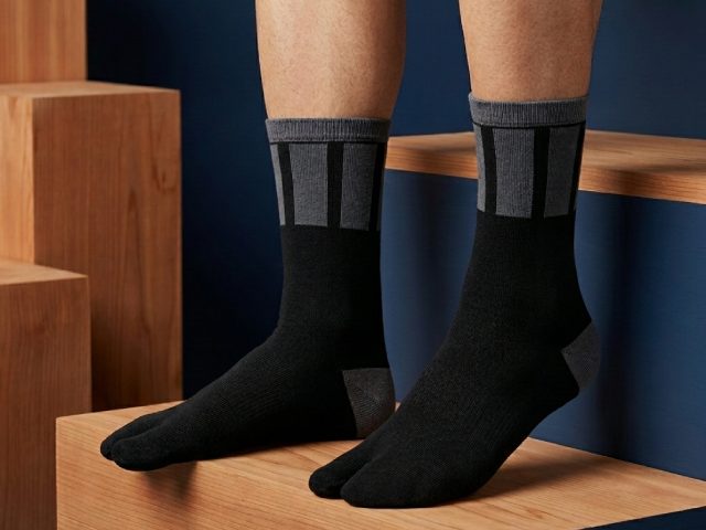 Black Daimon socks socks EUR 40~43 JP 25~28cm KAYA MADE IN JAPAN SOCKS TABI UK 6~8 US Men 7~10 US Women 8~11
