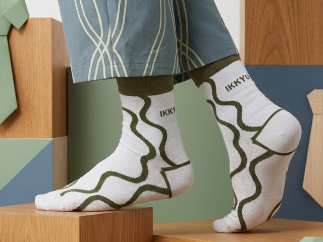 Ikkyu socks socks EUR 40~43 JP 25~28cm KAYA MADE IN JAPAN SOCKS TABI UK 6~8 US Men 7~10 US Women 8~11