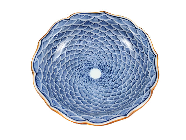 Seigaiha small plates plate HASAMI PORCELAIN PLATES SALAD PLATES SEIGAIHA SMALL PLATES