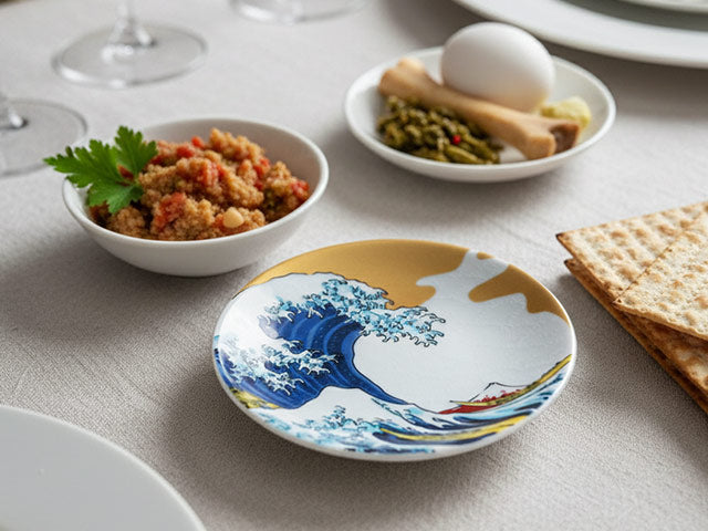 Hokusai plate plate KUTANI PORCELAIN PLATES SMALL PLATES