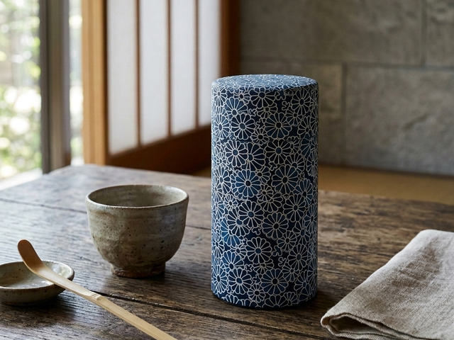 Kiku tea canister
