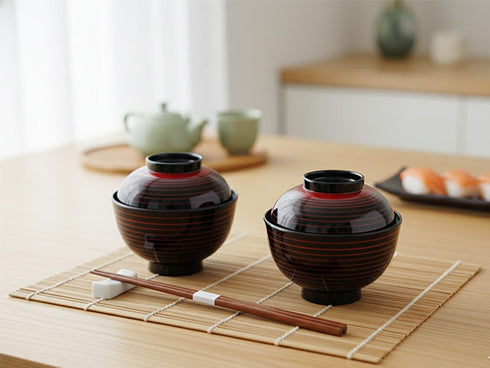 Miyako bowls with lids x4