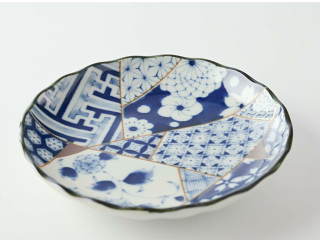 Yuzen small plates ×4 plate MINO CERAMIC PLATES SMALL PLATES YUZEN