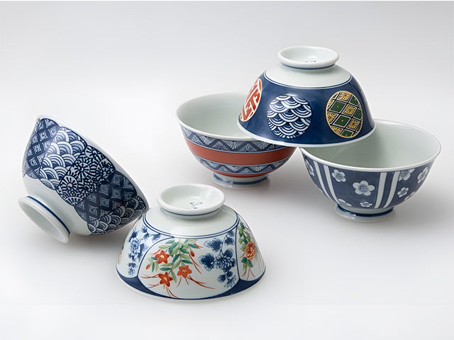 Nishiki Bowls Gift set BOWL BOWLS GIFT SETS HASAMI PORCELAIN RICE BOWLS SOUP BOWLS