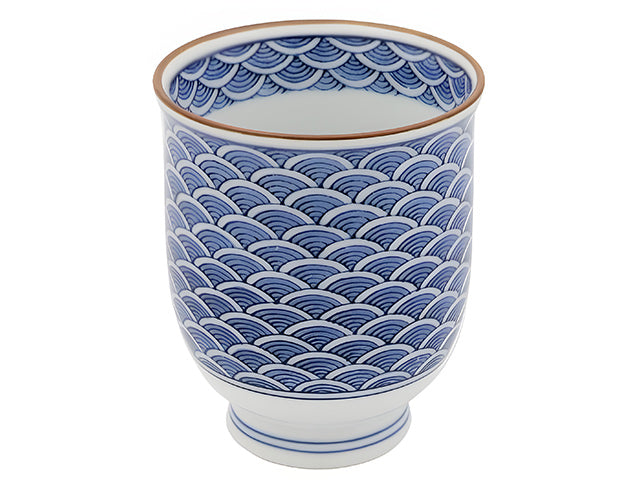 Seigaiha cups chawanmushi COFFEE CUPS HASAMI PORCELAIN SEIGAIHA TEA CUPS