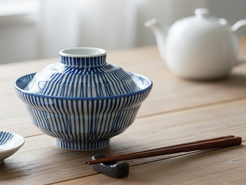 Shima Donburi bowls with lids x2