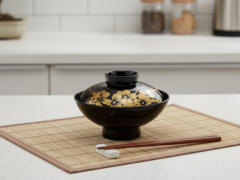 Ume bowls with lids x2