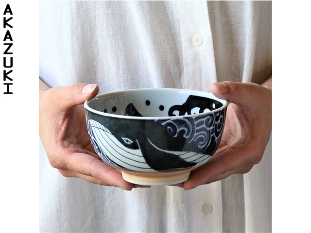 Kujira bowls x4 BOWL BOWLS DONBURI BOWLS MINO CERAMIC RICE BOWLS SOUP BOWLS