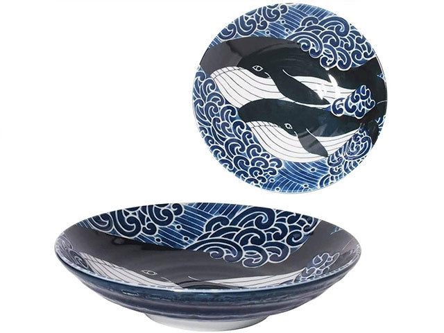 Kujira plates x2 plate CURRY PLATES GIFT SETS MINO CERAMIC PLATES