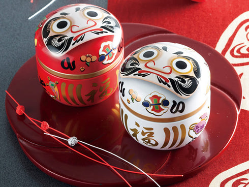 Daruma tea canisters gift set