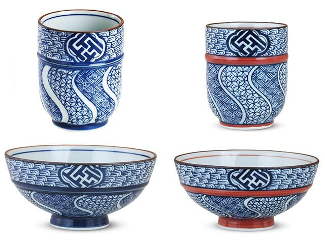 Kachou Arita Porcelain Rice Bowls Set - Made in Japan