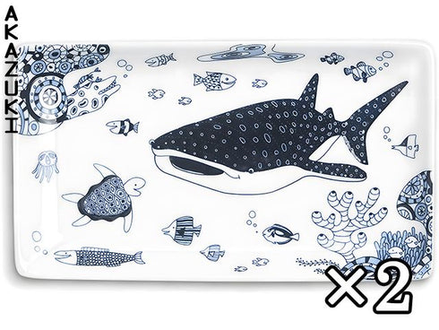 Jinbeizame sushi plates x2