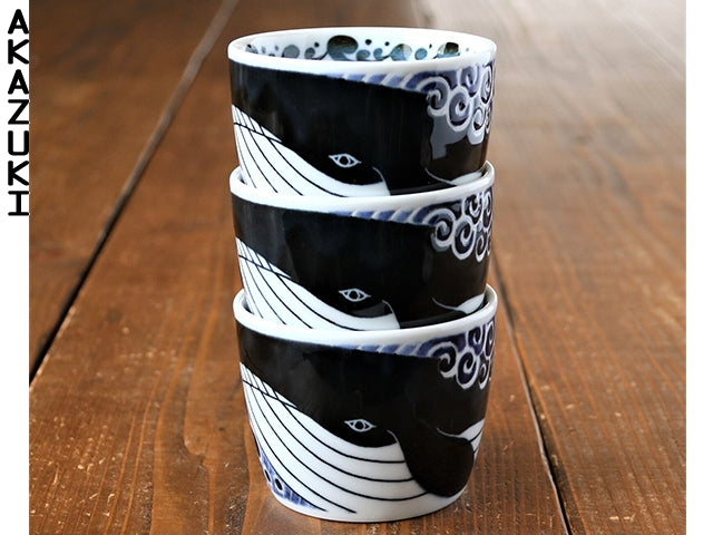 kujira cups x4 Tea cup SOBA CHOKO