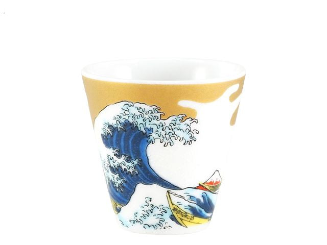 Hokusai cup Tea cup KUTANI PORCELAIN SAKE CUPS