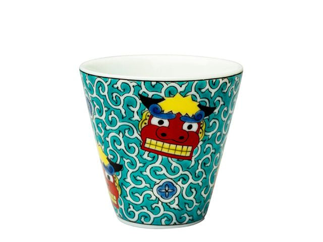 Shishimai cup Tea cup KUTANI PORCELAIN SAKE CUPS