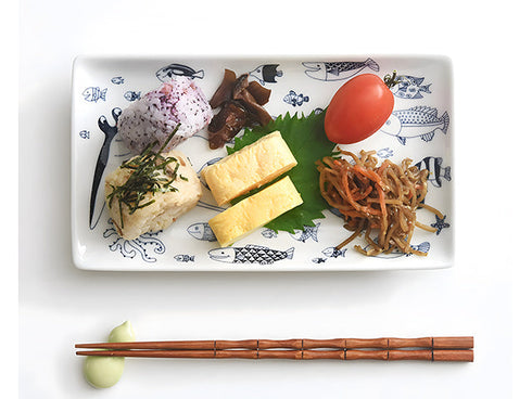 Jinbeizame sushi plates x2