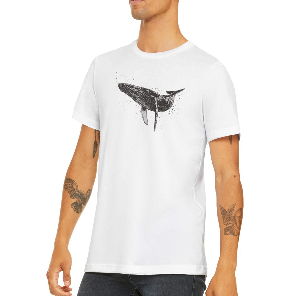 Kujira T-shirt Print Material FOR MEN T-SHIRT