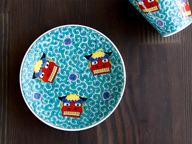 Shishimai plate plate KUTANI PORCELAIN PLATES SMALL PLATES