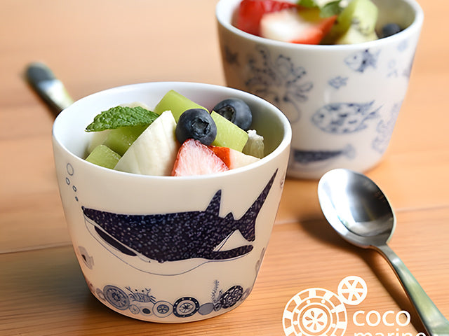 Soba choko Coco Tea cup COCO MARINE HASAMI PORCELAIN SOBA CHOKO TEA CUPS