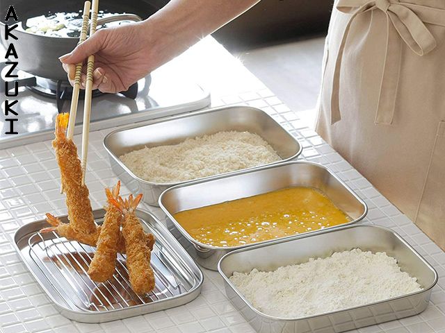 Stainless Tempura Vat set plate COOKWARE TENPURA TONKATSU