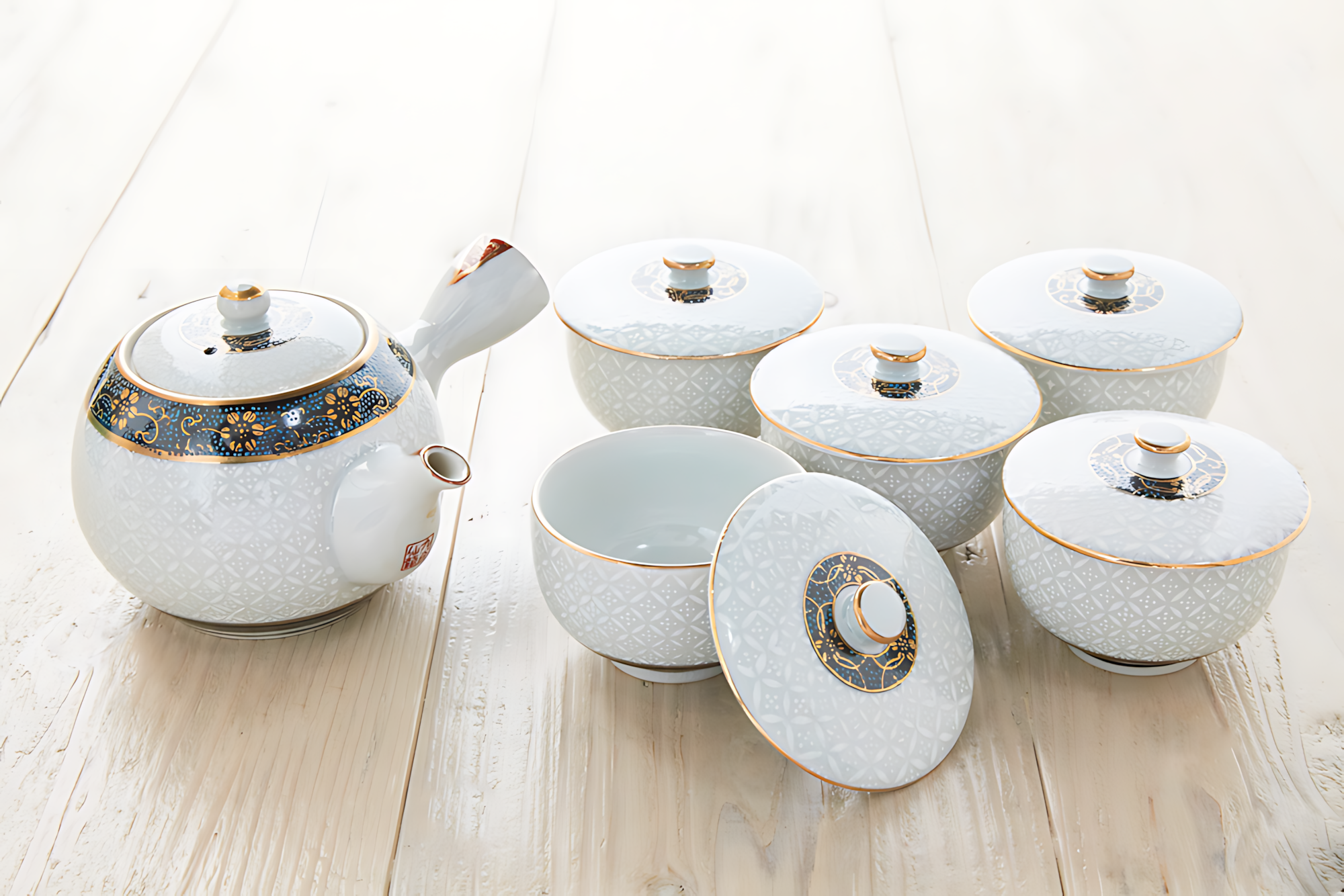 Koimari tea set Teapot and teaset GIFT SETS KUTANI PORCELAIN TEA SETS