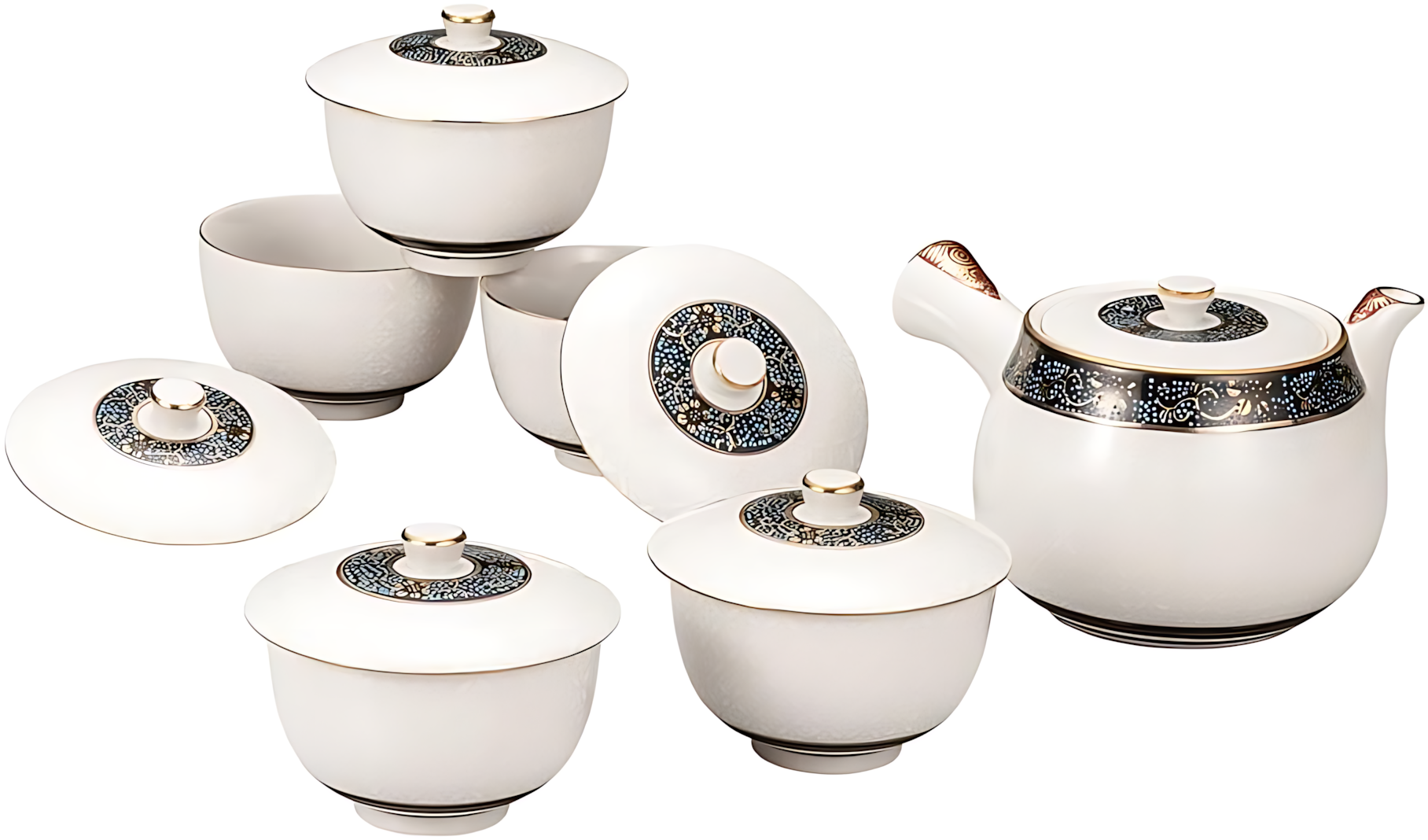 Koimari tea set Teapot and teaset GIFT SETS KUTANI PORCELAIN TEA SETS
