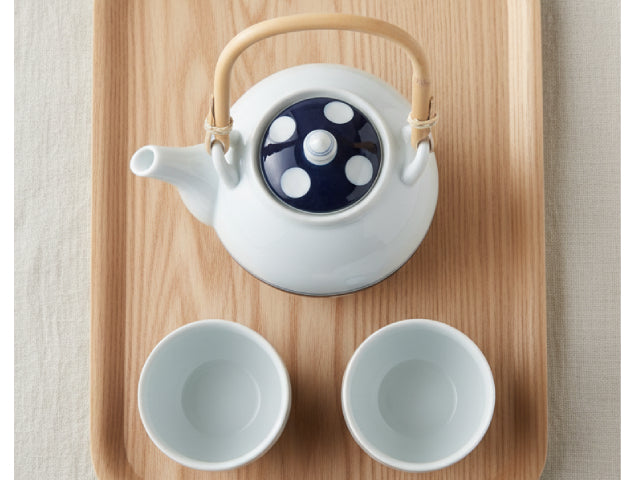 Mizutama Tea Set - Arita Porcelain Teapot & 2 Cups