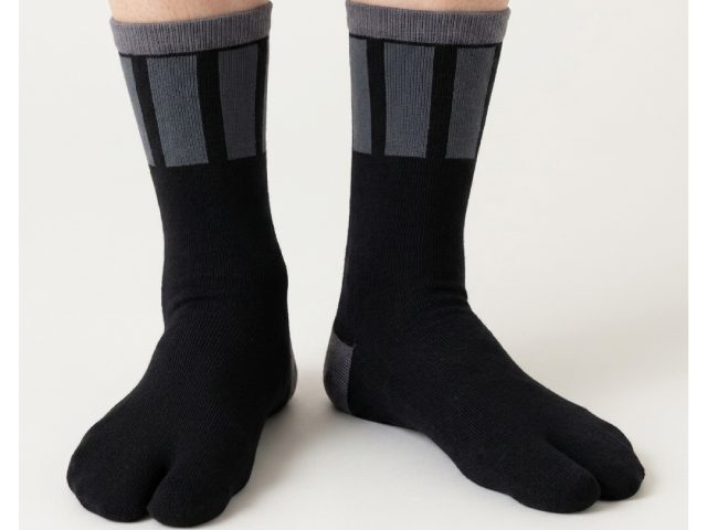 Black Daimon socks socks EUR 40~43 JP 25~28cm KAYA MADE IN JAPAN SOCKS TABI UK 6~8 US Men 7~10 US Women 8~11