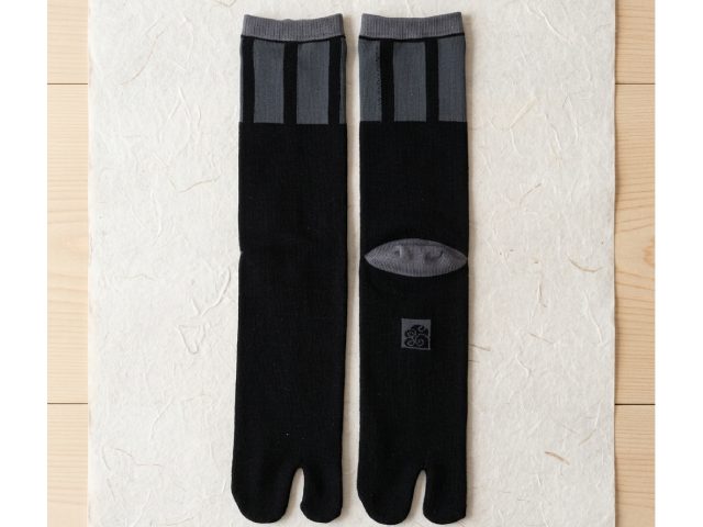 Black Daimon socks socks EUR 40~43 JP 25~28cm KAYA MADE IN JAPAN SOCKS TABI UK 6~8 US Men 7~10 US Women 8~11