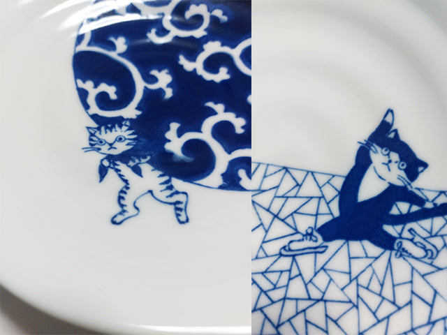 Asabashi cat plates gift set plate GIFT SETS HASAMI PORCELAIN PLATES SALAD PLATES SMALL PLATES