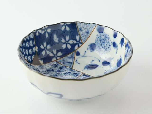 Yuzen bowls ×4 chawanmushi CONDIMENT BOWLS MINO CERAMIC RICE BOWLS YUZEN