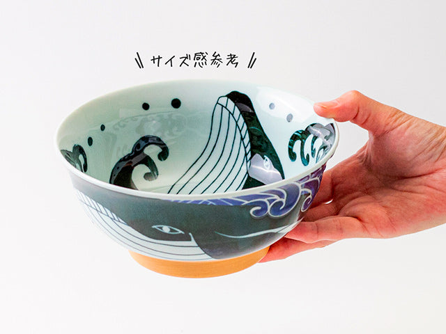 Kujira Ramen Bowls Set of 4 - Wide Microwave-Safe Ceramic