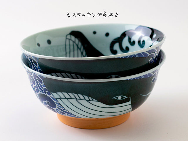 Kujira ramen bowls ×4 BOWL BOWLS MINO CERAMIC RAMEN BOWLS