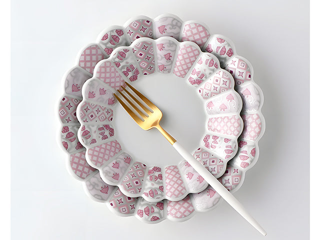 Hana Rikyu round plates plate GIFT SETS HANA RIKYU HASAMI PORCELAIN PLATES SALAD PLATES