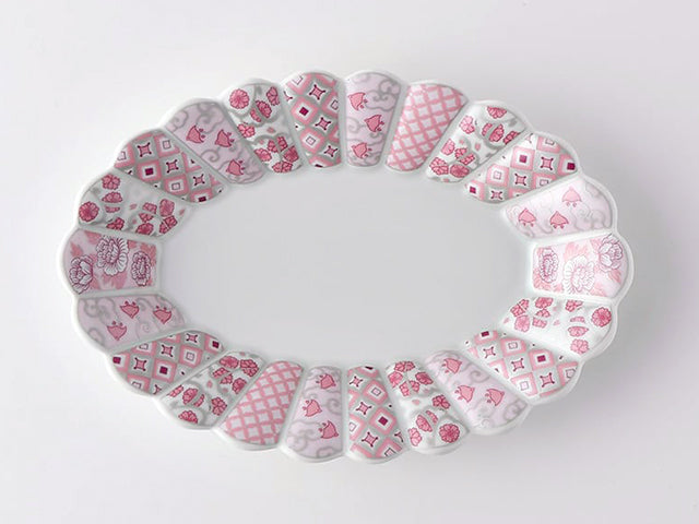 Hana Rikyu oval plates plate GIFT SETS HANA RIKYU HASAMI PORCELAIN PLATES SALAD PLATES