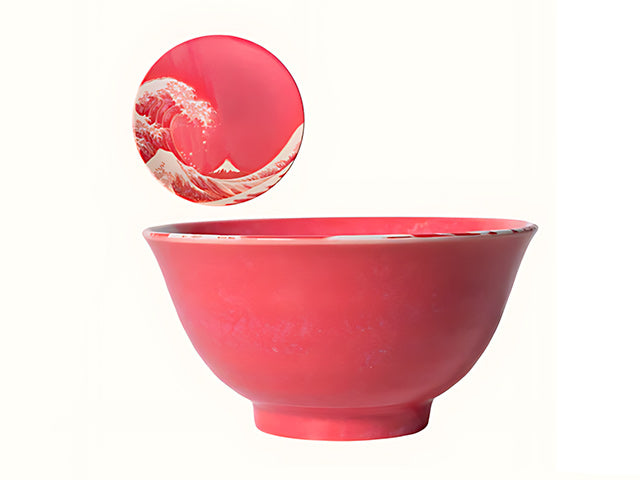 Hokusai rice bowls red BOWL BOWLS GIFT SETS MINO CERAMIC NEW RICE BOWLS SOUP BOWLS