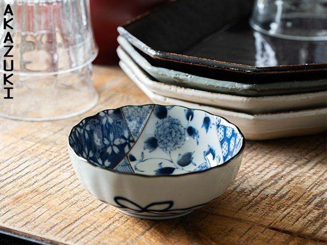 Yuzen bowls ×4 chawanmushi CONDIMENT BOWLS MINO CERAMIC RICE BOWLS YUZEN