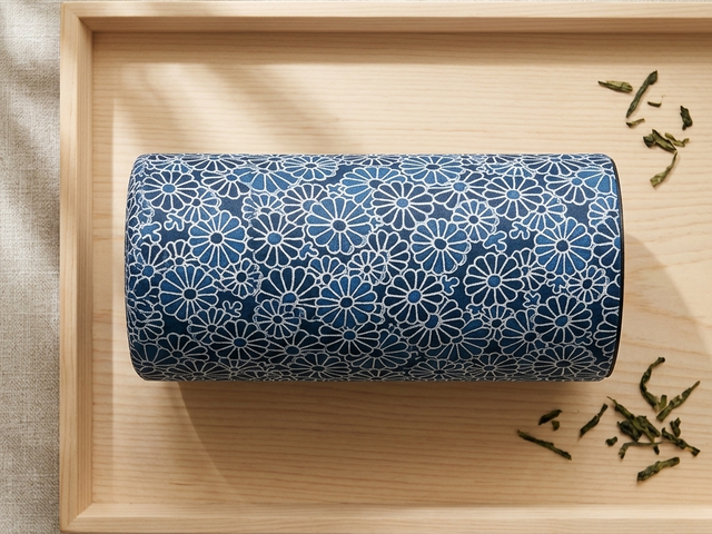 Kiku tea canister