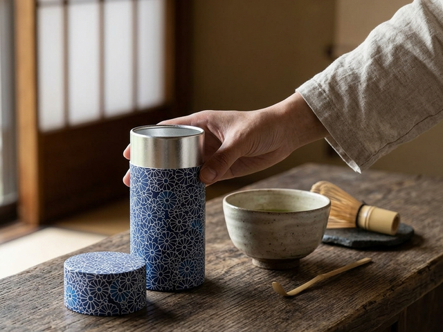 Kiku tea canister