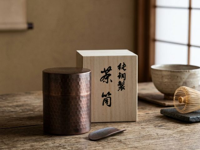 Copper tea canister