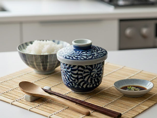 Karakusa chawanmushi cups x4 chawanmushi ARITA PORCELAIN CHAWANMUSHI CUPS