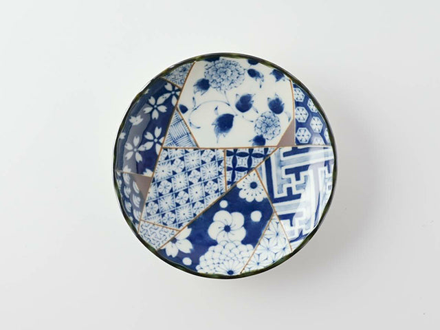 Yuzen small plates ×4 plate MINO CERAMIC PLATES SMALL PLATES YUZEN