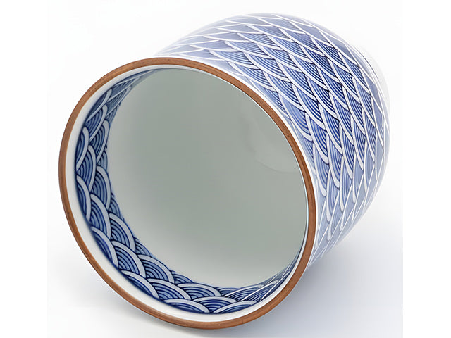 Seigaiha cups chawanmushi COFFEE CUPS HASAMI PORCELAIN SEIGAIHA TEA CUPS