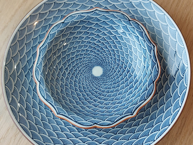 Seigaiha small plates plate HASAMI PORCELAIN PLATES SALAD PLATES SEIGAIHA SMALL PLATES