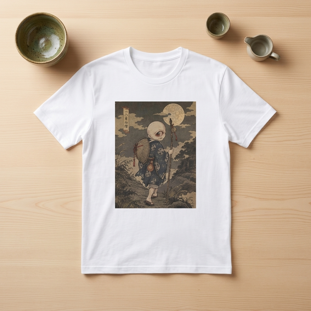 Hitotsume-Kozo T-Shirt, One-Eyed Monk Ukiyo-e Yokai Tee