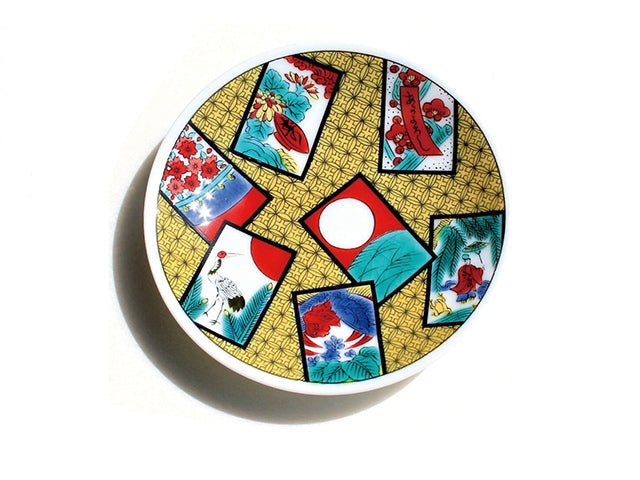Hanafuda plate plate KUTANI PORCELAIN PLATES SMALL PLATES