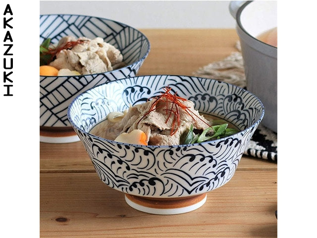 Nami Ramen Bowls Set of 4 - Japanese Porcelain