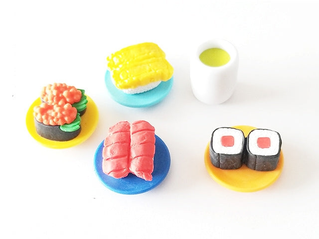 Sushi erasers stationery